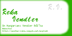 reka vendler business card